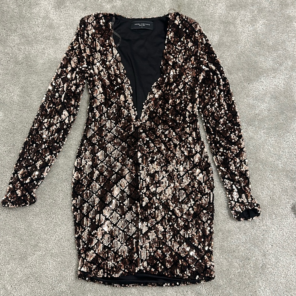 Sequin Gold Dress